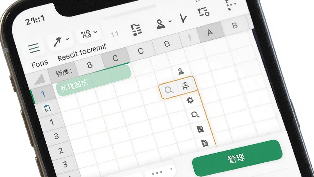 途嗝手机表格应用界面截图,主体为手机屏幕显示表格编辑界面,布局清晰展示新建表格、最近文档列表和文件管理按钮,排版简洁,风格现代简约,细节包含表格网格线和功能图标,画质清晰,干净,无多余元素