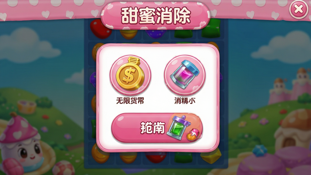 ����������Ϸ�����˵����棬��ʾ���޻��Һ͵��߿��ʹ�ð�ť����������������ɫ�Ͱ�ɫΪ��ɫ������ͨ��񣬸��廭�ʣ��ɾ����࣬�޶���Ԫ�أ��������ơ�����������
