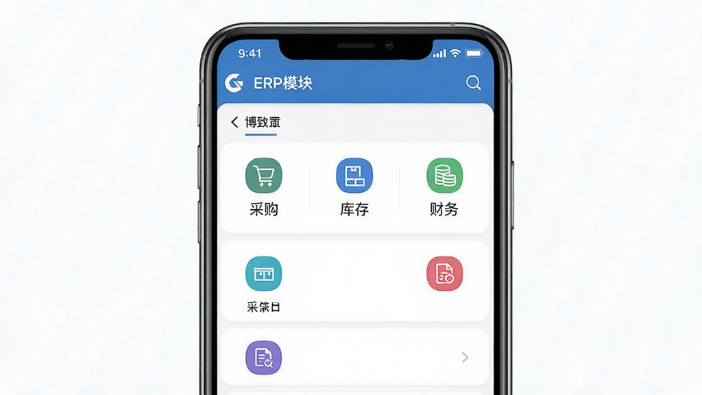 ���������ƶ��˲������棬����Ϊ�ֻ���ĻչʾERPģ���б�������Ϊ���½ṹ���Ű����룬�����ˬ��Լ��ϸ�ڰ����ɹ�����桢�����ͼ�꣬�����������ɾ����޶���Ԫ��