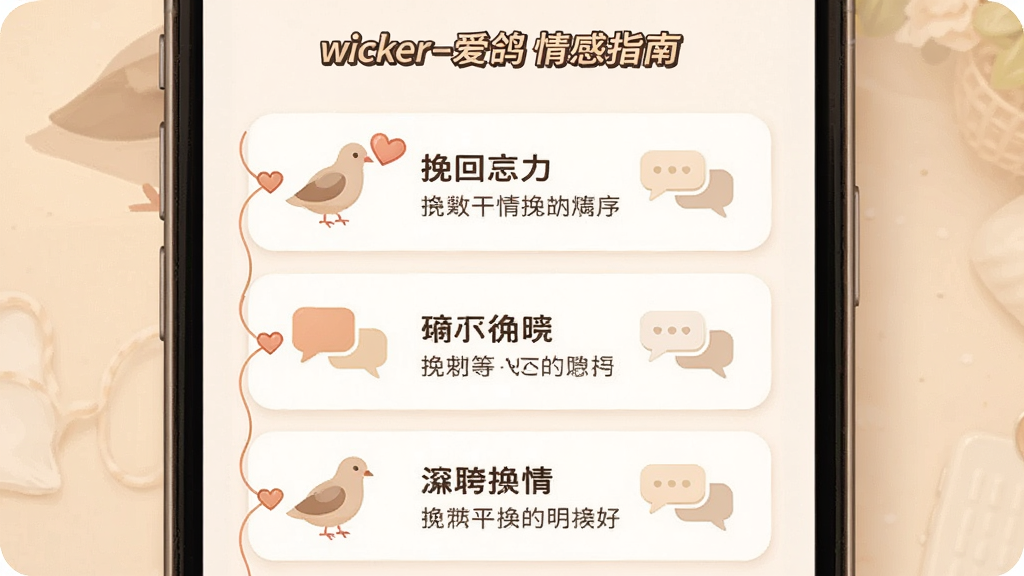 wicker-�������ָ��ҳ�棬����Ϊ�ֻ���Ļչʾ������鲽�裬����Ϊ����Ƭʽ���У��Ű����ͼ���Ҳ����֣������ܰ��ͣ�ϸ�ڰ������������ߺͶԻ����ݣ����������ɾ�������Ԫ��