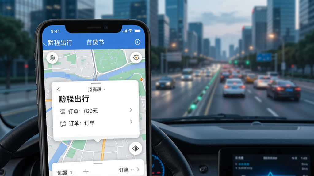 ǭ�̳���˾���ֻ�APP���棬����Ļ��ʾ��ͼ�Ͷ��������������ǳ��е�·�����Ϊдʵ�Ƽ��У�ϸ�����������ʸɾ����޶���Ԫ��