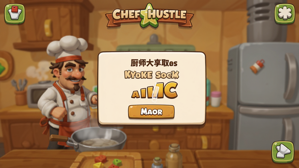 Chef Hustle ��ʦ������ô����Ϸ�����ͼ��չʾ����������ȡ��������ͨ�����������ůɫ�����ֻ���Ļ���沼�֣�����ɾ����࣬�޶���Ԫ�أ����廭��