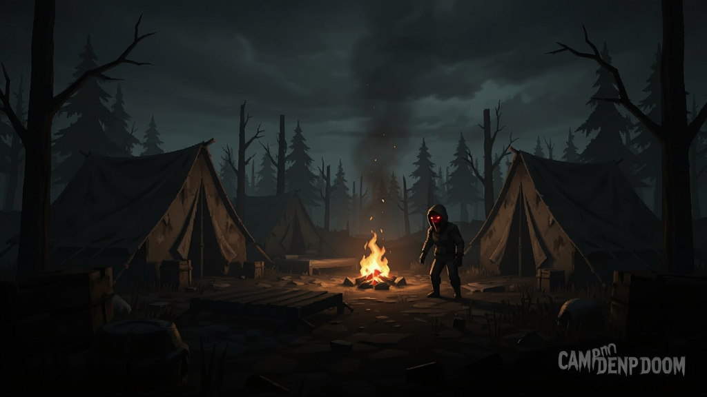 Camp Doom 末日营地 恐怖氛围 梦魇猎人 游戏场景 暗黑风格 干净无多余元素
